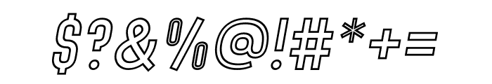 Denso Regular Outline Italic Font OTHER CHARS
