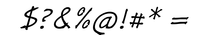 DenzoItalic Font OTHER CHARS