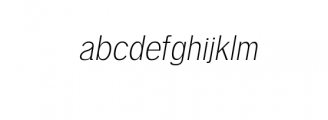 Deron-LightItalic.ttf Font LOWERCASE