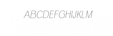 Deron-ThinItalic.otf Font UPPERCASE