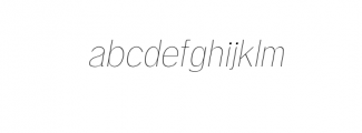 Deron-ThinItalic.otf Font LOWERCASE