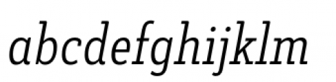 Decour Condensed Light Italic Font LOWERCASE