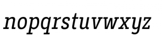 Decour Condensed Regular Italic Font LOWERCASE