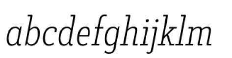 Decour Condensed Ultralight Italic Font LOWERCASE