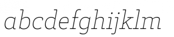 Decour Thin Italic Font LOWERCASE