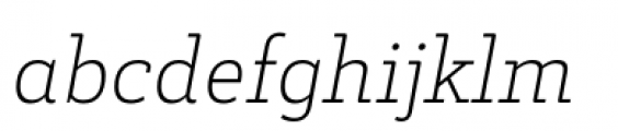 Decour Ultralight Italic Font LOWERCASE