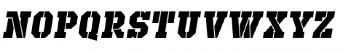 Defense Black Italic Font UPPERCASE