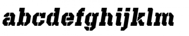 Defense Bold Italic Font LOWERCASE