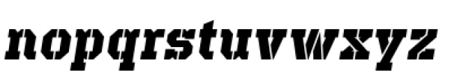 Defense Bold Italic Font LOWERCASE