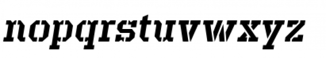 Defense Italic Font LOWERCASE