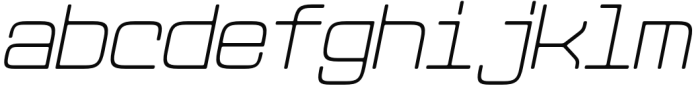 Dekatron Extra Light Italic Font LOWERCASE