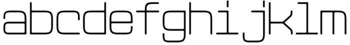 Dekatron Extra Light Font LOWERCASE