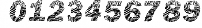 DETECTIVE, a Fingerprint Typeface Font OTHER CHARS