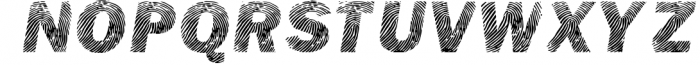 DETECTIVE, a Fingerprint Typeface Font UPPERCASE
