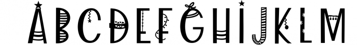 Decorated - a jolly christmas font Font LOWERCASE