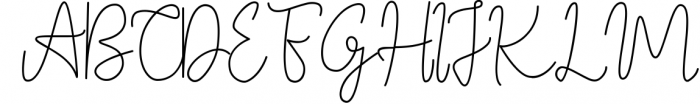 Delisha - Minimalist Monoline Script Font Font UPPERCASE