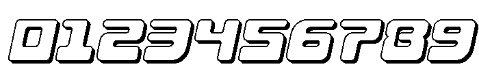 Deacon Blues 3D Italic Font OTHER CHARS