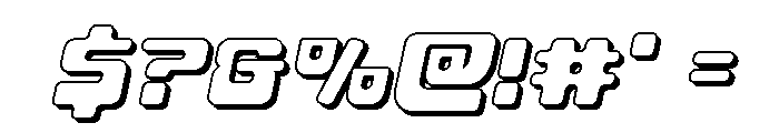 Deacon Blues 3D Italic Font OTHER CHARS
