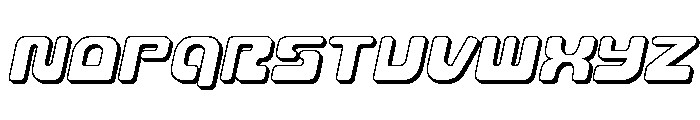 Deacon Blues 3D Italic Font UPPERCASE