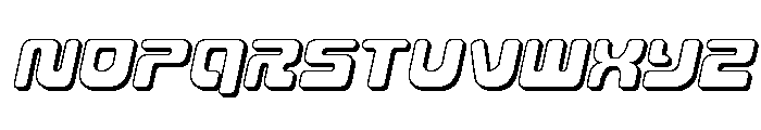 Deacon Blues 3D Italic Font LOWERCASE