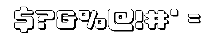 Deacon Blues 3D Font OTHER CHARS