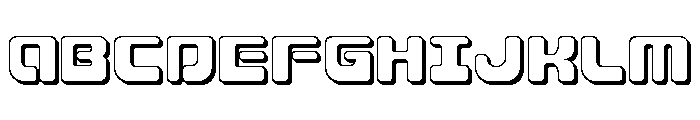 Deacon Blues 3D Font UPPERCASE