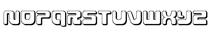 Deacon Blues 3D Font LOWERCASE