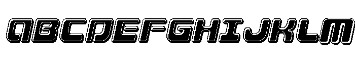 Deacon Blues Bevel Italic Font UPPERCASE