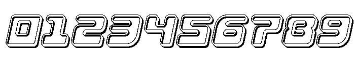 Deacon Blues Engraved Italic Font OTHER CHARS
