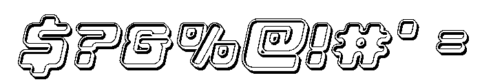 Deacon Blues Engraved Italic Font OTHER CHARS