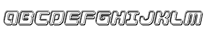 Deacon Blues Engraved Italic Font UPPERCASE