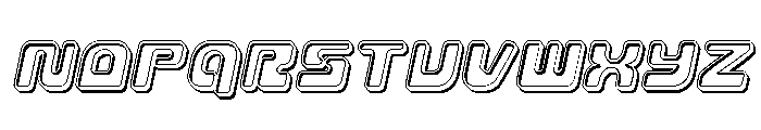 Deacon Blues Engraved Italic Font UPPERCASE