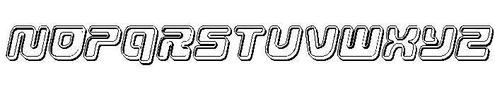 Deacon Blues Engraved Italic Font LOWERCASE