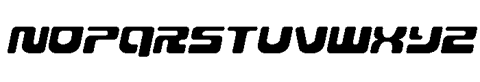 Deacon Blues Expanded Italic Font LOWERCASE
