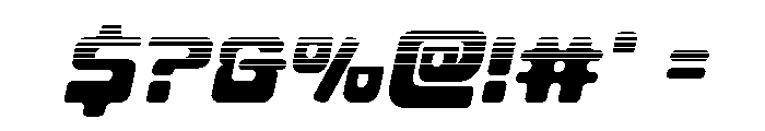 Deacon Blues Halftone Italic Font OTHER CHARS