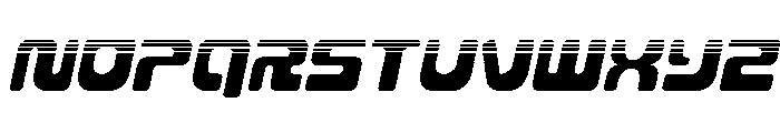 Deacon Blues Halftone Italic Font LOWERCASE