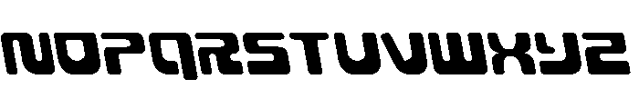 Deacon Blues Leftalic Font LOWERCASE