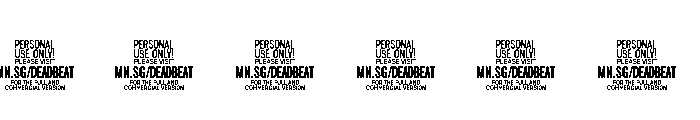 Deadbeat PERSONAL USE PERSONAL USE ONLY Font OTHER CHARS