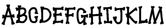 Deadly Bones Font UPPERCASE