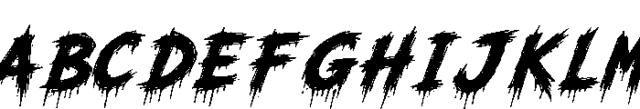 Deadly Target Italic Demo Italic Font UPPERCASE
