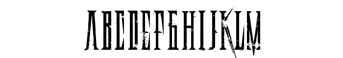 DeadlyBlackChain Font LOWERCASE