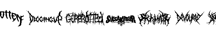 DeathMetal logo Font OTHER CHARS