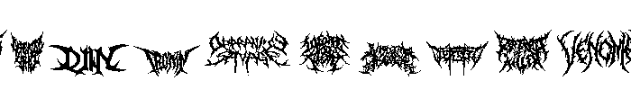 DeathMetal logo Font OTHER CHARS