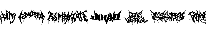 DeathMetal logo Font UPPERCASE