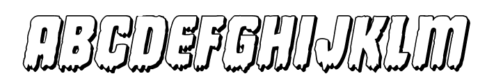 Deathblood 3D Italic Font LOWERCASE