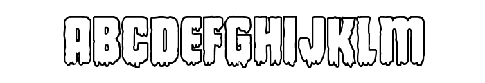 Deathblood Bold Outline Font LOWERCASE