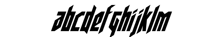 Deathshead Condensed Italic Font UPPERCASE