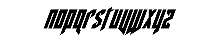 Deathshead Condensed Italic Font LOWERCASE