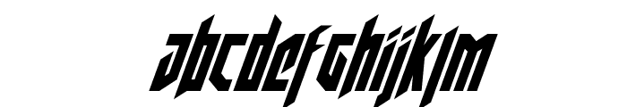 Deathshead Condensed Italic Font LOWERCASE