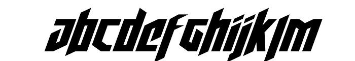 Deathshead Expanded Italic Font LOWERCASE